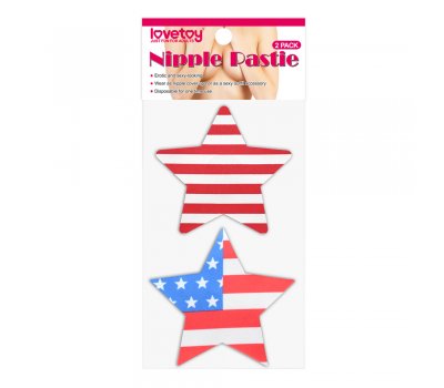 Набор дерзких пэстисов для груди в виде звезд Stars and Stripes Nipple Pasties Набор дерзких пэстисов для груди в виде звезд Stars and Stripes Nipple Pasties
