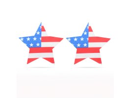 Набор дерзких пэстисов для груди в виде звезд Stars and Stripes Nipple Pasties-foto2