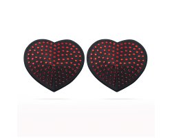 Обворожительные пэстисы в форме сердец со стразами Reusable Red Diamond Heart Nipple Pasties-foto3
