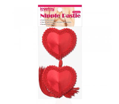 Обворожительные пэстисы в форме сердец с кисточками Reusable Red Heart Tassels Nipple Pasties