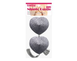 Обворожительные пэстисы в форме сердец с кисточками Reusable Glitter Heart Tassel Nipple Pasties