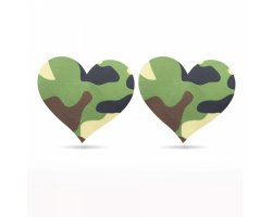 Набор дерзких пэстисов для груди Camo Stars and Heart Nipple Pasties-foto4