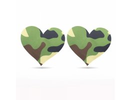 Набор дерзких пэстисов для груди Camo Stars and Heart Nipple Pasties-foto4