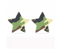 Набор дерзких пэстисов для груди Camo Stars and Heart Nipple Pasties-foto2