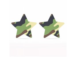 Набор дерзких пэстисов для груди Camo Stars and Heart Nipple Pasties-foto2