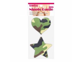 Набор дерзких пэстисов для груди Camo Stars and Heart Nipple Pasties Набор дерзких пэстисов для груди Camo Stars and Heart Nipple Pasties