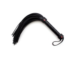 Черная плеть с красными сердечками 46 см