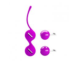 Вагинальные шарики со смещённым центром тяжести Pretty Love Kegel Tighten Up I, пурпурные-foto5