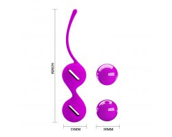 Вагинальные шарики со смещённым центром тяжести Pretty Love Kegel Tighten Up I, пурпурные-foto8