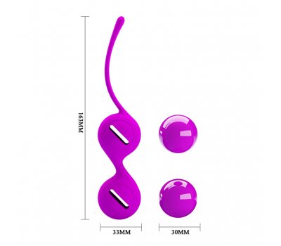 Вагинальные шарики со смещённым центром тяжести Pretty Love Kegel Tighten Up I, пурпурные Вагинальные шарики со смещённым центром тяжести Pretty Love Kegel Tighten Up I, пурпурные
