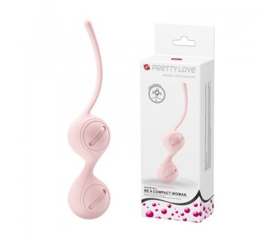 Вагинальные шарики со смещённым центром тяжести Pretty Love Kegel Tighten Up I, нежно-розовые Вагинальные шарики со смещённым центром тяжести Pretty Love Kegel Tighten Up I, нежно-розовые