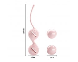 Вагинальные шарики со смещённым центром тяжести Pretty Love Kegel Tighten Up I, нежно-розовые-foto7