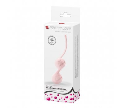 Вагинальные шарики со смещённым центром тяжести Pretty Love Kegel Tighten Up I, нежно-розовые Вагинальные шарики со смещённым центром тяжести Pretty Love Kegel Tighten Up I, нежно-розовые