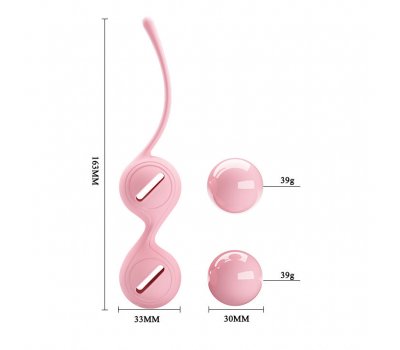 Вагинальные шарики со смещённым центром тяжести Pretty Love Kegel Tighten Up I, розовые Вагинальные шарики со смещённым центром тяжести Pretty Love Kegel Tighten Up I, розовые