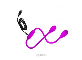 Двойной вибростимулятор Pretty Love Lovers whip с рифлёной сторной-foto10