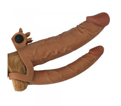 Удлиняющая вибронасадка для двойного проникновения Pleasure X Tender Vibrating Double, 19 см и 15,5 см Удлиняющая вибронасадка для двойного проникновения Pleasure X Tender Vibrating Double, 19 см и 15,5 см