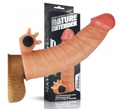 Насадка на пенис с вибрацией Nature Extender телесная плюс 3,8 см, 17,8 см, Ø 4,5см Насадка на пенис с вибрацией Nature Extender телесная плюс 3,8 см, 17,8 см, Ø 4,5см
