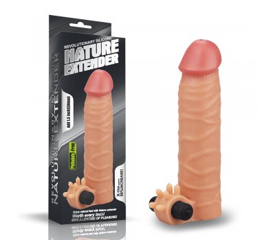 Насадка на пенис с вибрацией Nature Extender телесная плюс 3,8 см, 17,8 см, Ø 4,5см Насадка на пенис с вибрацией Nature Extender телесная плюс 3,8 см, 17,8 см, Ø 4,5см