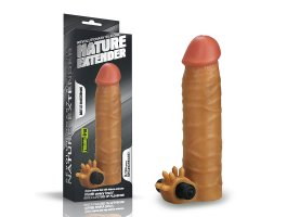 Насадка на пенис с вибрацией Nature Extender мулат плюс 3,8 см, 17,8 см, Ø 4,5 см Насадка на пенис с вибрацией Nature Extender мулат плюс 3,8 см, 17,8 см, Ø 4,5 см