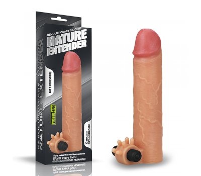 Насадка на пенис с вибрацией Nature Extender телесная плюс 5 см, 19 см, Ø 4,5 см Насадка на пенис с вибрацией Nature Extender телесная плюс 5 см, 19 см, Ø 4,5 см