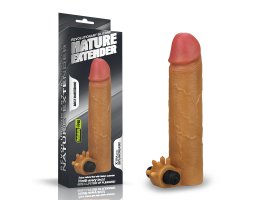 Насадка на пенис с вибрацией Nature Extender мулат плюс 5 см, 19 см, Ø 4,5 см Насадка на пенис с вибрацией Nature Extender мулат плюс 5 см, 19 см, Ø 4,5 см