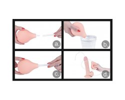 Фаллос с мошонкой Squirt Extreme Dildo с имитацией семяизвержения, 22,8 см, Ø 4,4 см-foto11