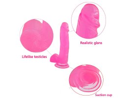 Фаллос на присоске Jelly Studs Crystal Dildo Large розовый-foto2