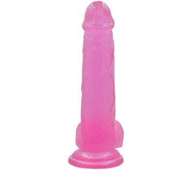 Фаллос на присоске Jelly Studs Crystal Dildo Large розовый
