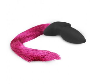 Анальная пробка с хвостиком пони Pony Tail Pink, Ø 2 - 4 см