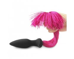 Анальная пробка с хвостиком пони Pony Tail Pink, Ø 2 - 4 см-foto4