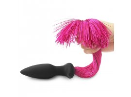 Анальная пробка с хвостиком пони Pony Tail Pink, Ø 2 - 4 см-foto4