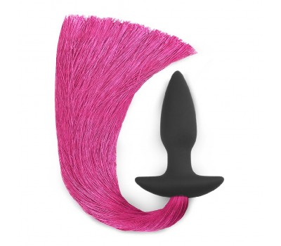 Анальная пробка с хвостиком пони Pony Tail Pink, Ø 2 - 4 см