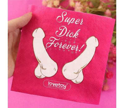 Салфетки для вечеринки Super Dick Forever Bachelorette Салфетки для вечеринки Super Dick Forever Bachelorette