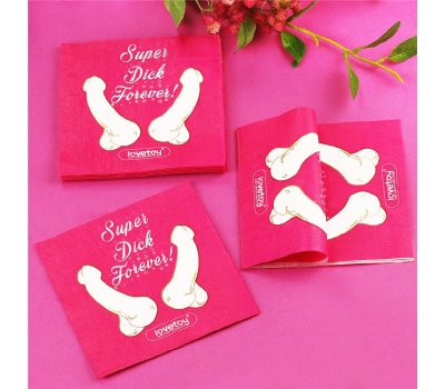 Салфетки для вечеринки Super Dick Forever Bachelorette Салфетки для вечеринки Super Dick Forever Bachelorette