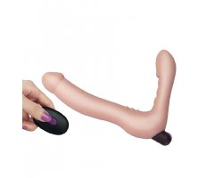 Перезаряжаемый страпон с дистанционным пультом Rechargeable IJOY Strapless Strap on-foto3