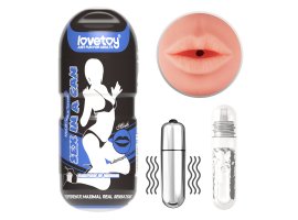 Мастурбатор в колбе губки Sex in a can с вибропулей