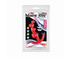 Анальный изогнутый стимулятор красный Lure Me, Ø 1 - 3 см-foto2