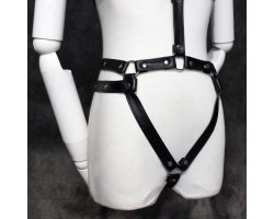 Стильная сбруя на ремешках с заклепками-foto3