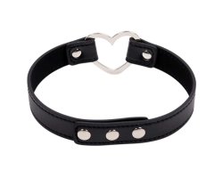 Ошейник на заклепках с сердечком-foto2