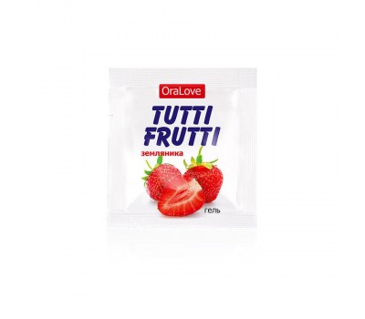 Оральный гель «TUTTI-FRUTTI ЗЕМЛЯНИКА» в миниатюре, 4 гр