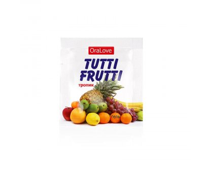 Оральный гель «TUTTI-FRUTTI ТРОПИК» в миниатюре, 4 гр Оральный гель «TUTTI-FRUTTI ТРОПИК» в миниатюре, 4 гр