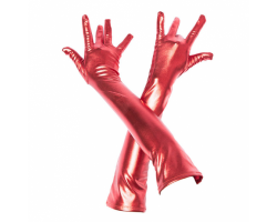 Красные перчатки выше локтя