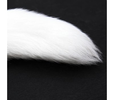 Анальная пробка с натуральным белым лисьим хвостиком S, 45 см, Ø 2,5 см Анальная пробка с натуральным белым лисьим хвостиком S, 45 см, Ø 2,5 см