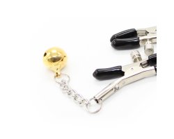 Зажимы для сосков золотистые бубенцы на цепочках-foto2