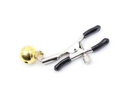Зажимы для сосков с бубенчиком золотистым-foto2