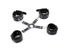 Бондажные черные BDSM наручники и поножи
