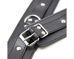 Бондажные черные BDSM наручники и поножи-foto6