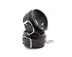 Классические BDSM черные наручники-foto4
