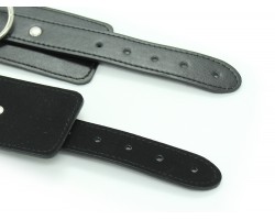 Черные BDSM наручники с замком-foto2