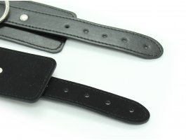 Черные BDSM наручники с замком-foto2